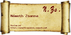 Németh Zsanna névjegykártya